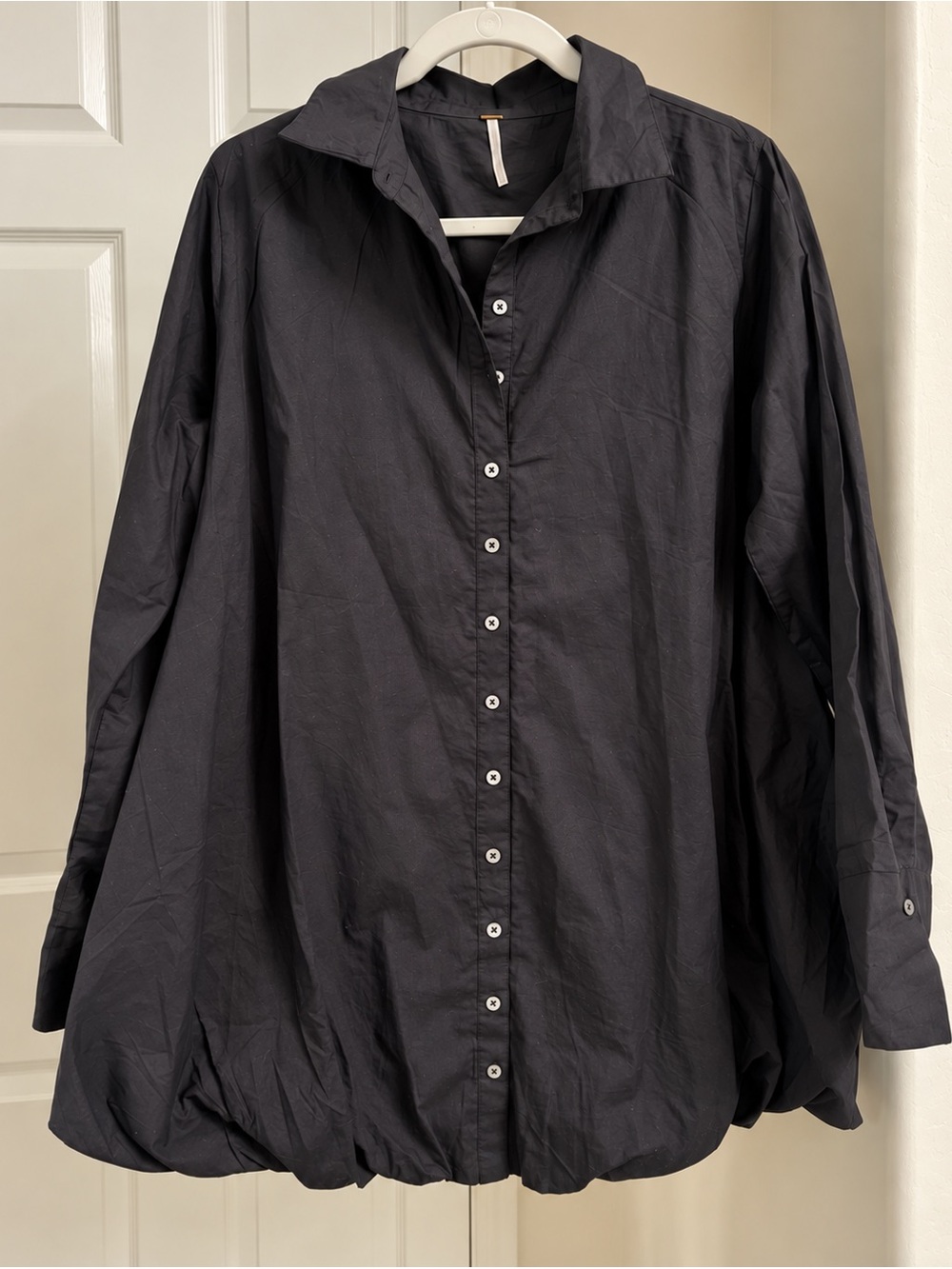 Free People Men's Button-Down Shirt in Charcoal